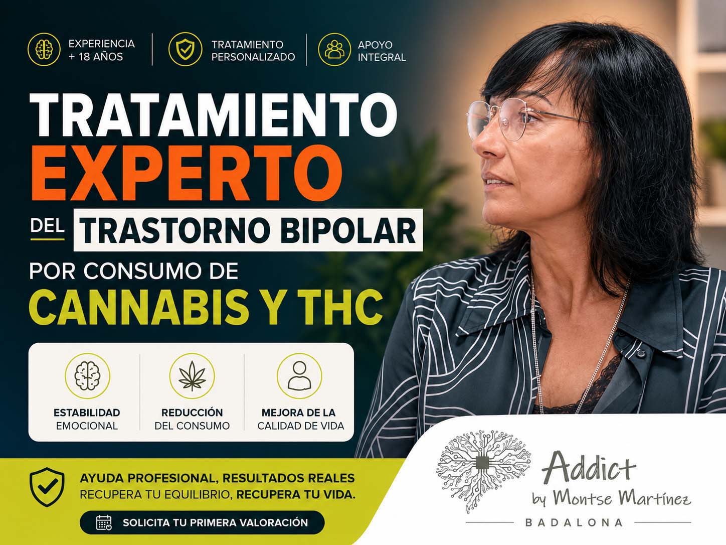 determinacion del tipo de tratamiento mas adecuado de drogas | Trastorno bipolar por consumo de cannabis y THC tratamiento experto con Montse Martinez