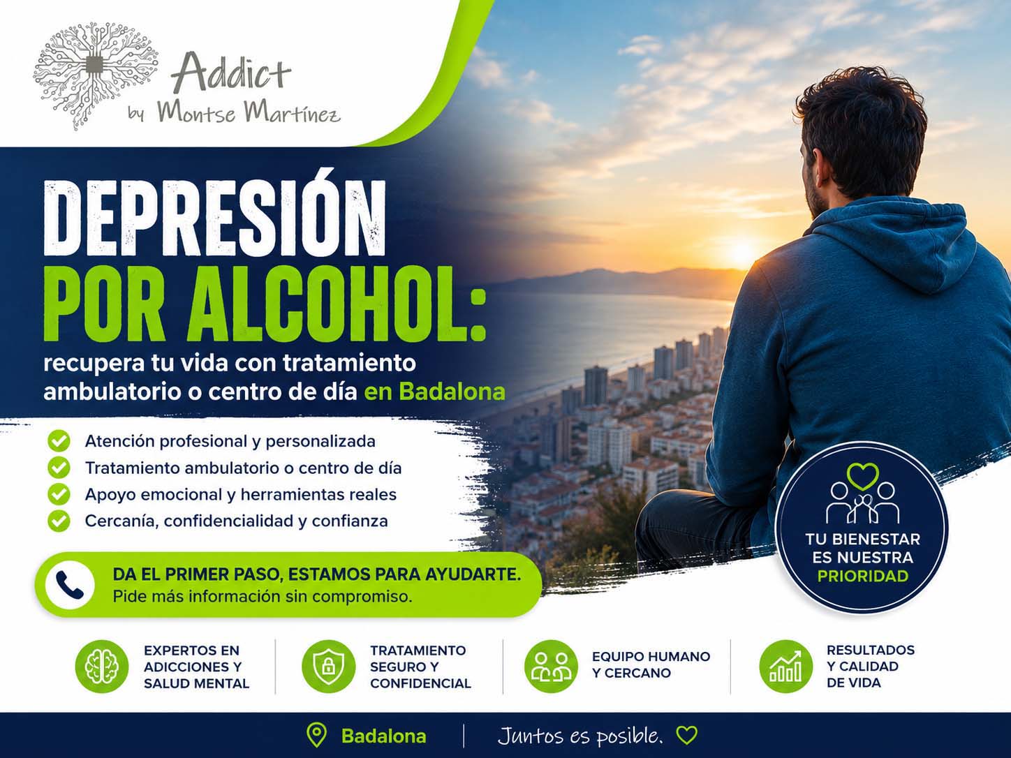 tengo depresion por alcohol ayuda barcelona | Depresion por alcohol recupera tu vida con tratamiento ambulatorio o centro de dia en Badalona