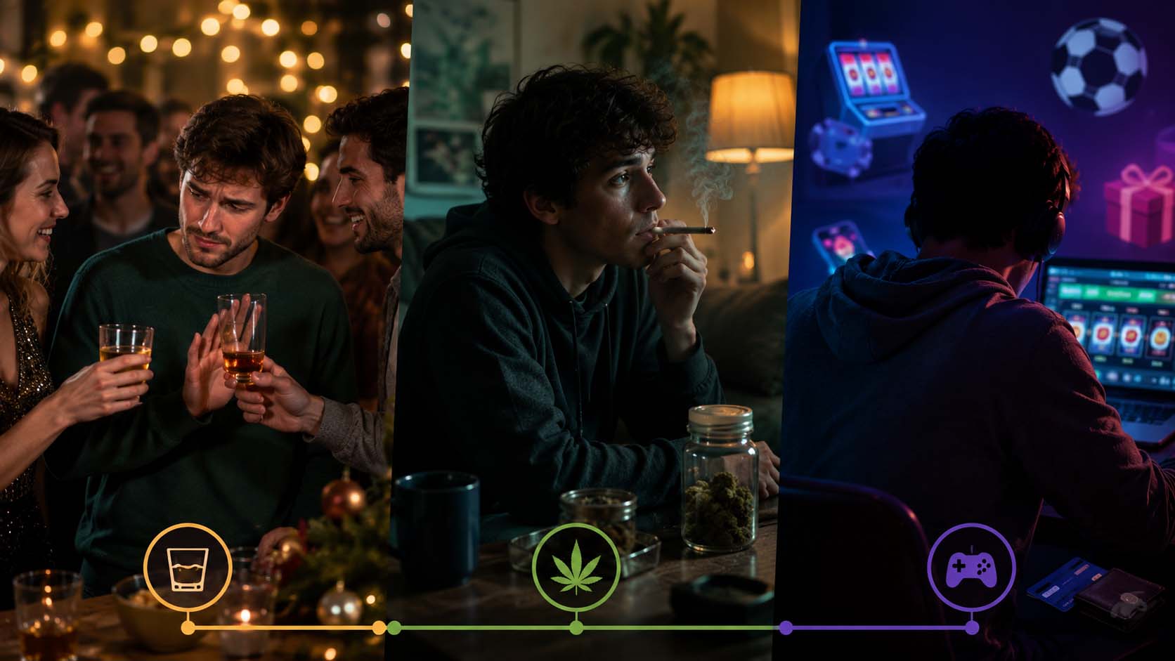 Especificidades del alcoholismo, el cannabis y las conductas adictivas | Resaca seca como afrontar las fiestas y prevenir una recaida durante la recuperacion de una adiccion