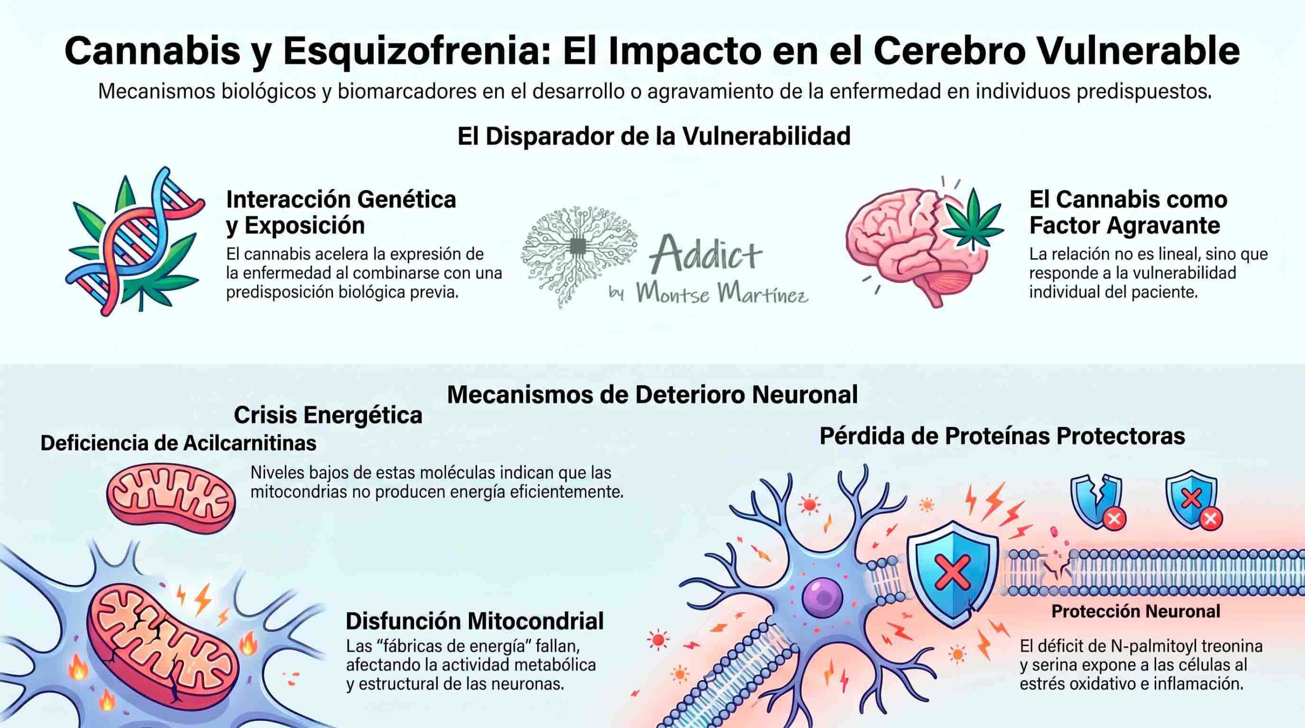 infografia de addict badalona sobre la utilidad clínica de los biomarcadores para el diagnóstico precoz | Esquizofrenia por consumo de marihuana diagnostico y tratamiento especializado