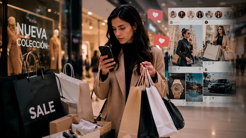 la influencia de la sociedad de alto consumo y las redes sociales | oniomania